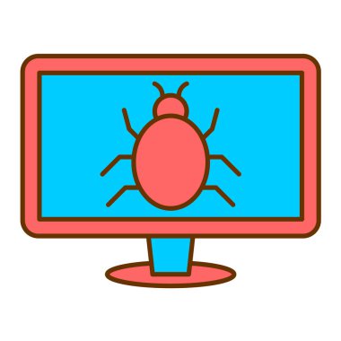 Virüs ikon vektörü. Böcek işareti. izole edilmiş sembol çizimi