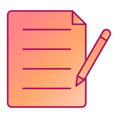 Belge. Web simgesi basit illüstrasyon