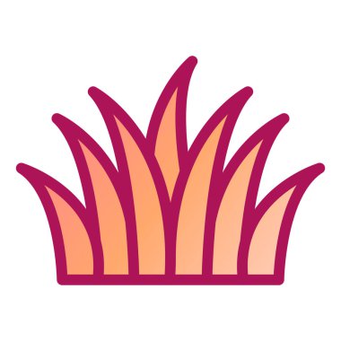 güzel tropikal bitki ikonu vektör çizimi