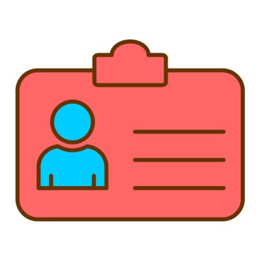 ID kart simgesi vektör illüstrasyonu