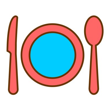 Kaşık. Web simgesi basit illüstrasyon