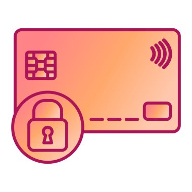 Kilit ve asma kilit vektör illüstrasyon grafik tasarımlı kredi kartı