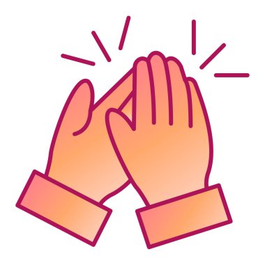 Alkışlayın. Web simgesi basit illüstrasyon