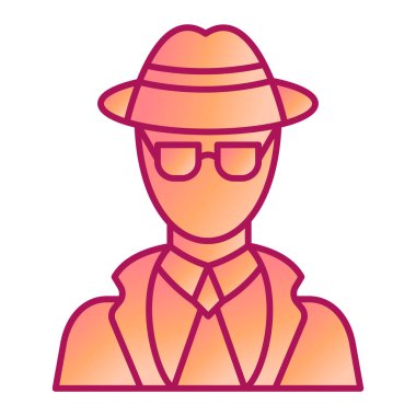 Gözlük takan adam, vektör illüstrasyonu