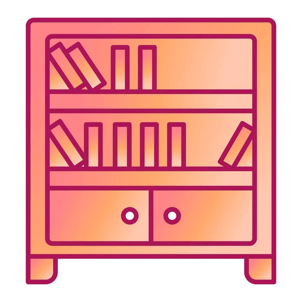 带矢量插图设计的书架 — 图库矢量图片