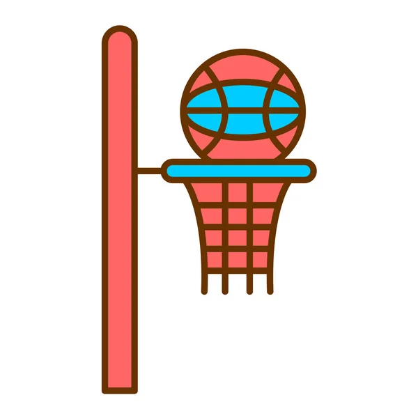 Baloncesto Bola Icono Vector Ilustración Diseño — Vector de stock