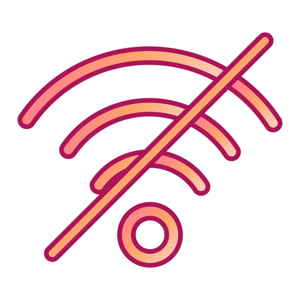 Sin Icono Wifi Ilustración Vectorial Plana — Vector de stock