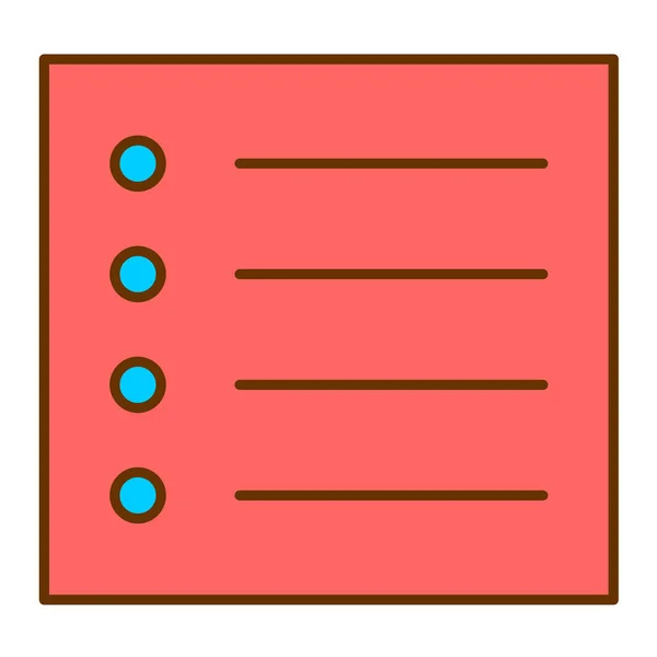 List Web Icon Simple Illustration — Stock Vector