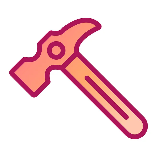 Wrench Tool Icon Vector Thin Line Sign Isolated Contour Symbol — Vettoriale Stock