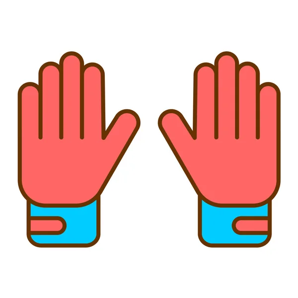 Handschoen Pictogram Vector Illustratie — Stockvector