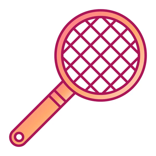 Raquette Icône Balle Dessin Animé Tennis Oeuf Vecteur Symbole Éléments — Image vectorielle
