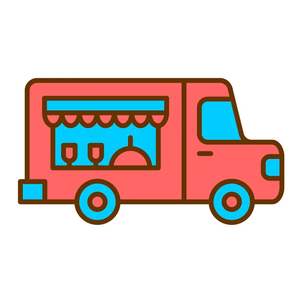 Fast Food Truck Ikone Vektor Illustration Design — Stockvektor