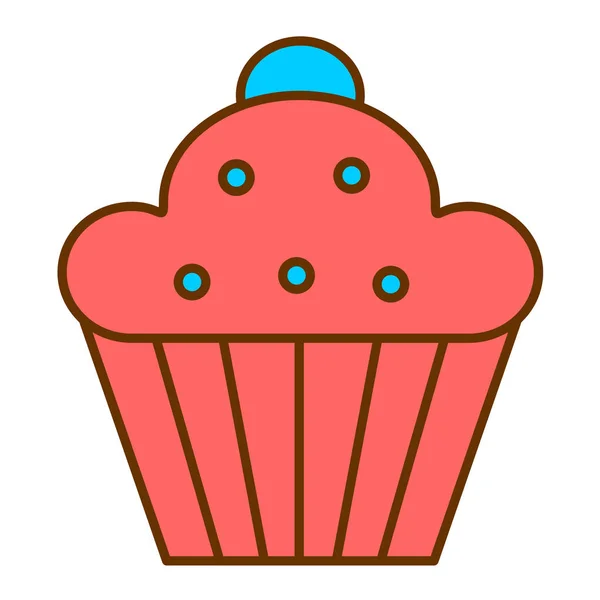 Cupcake Web Symbol Einfache Illustration — Stockvektor