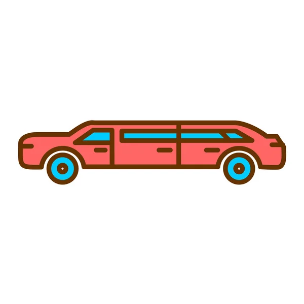 Limousinenwagen Web Ikone Einfaches Design — Stockvektor