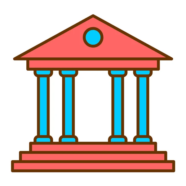 Icono Del Edificio Del Banco Vector Ilustración Diseño — Archivo Imágenes Vectoriales
