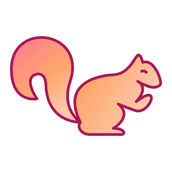 Σκίουρος Απομονωμένο Εικονίδιο Διανυσματική Απεικόνιση — Διανυσματικό Αρχείο