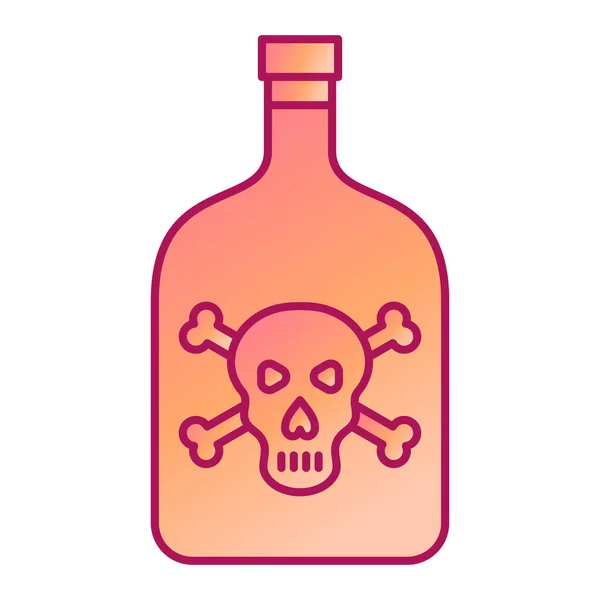 Garrafa Álcool Com Crânio Ossos Cruzados Ilustração Vetorial — Vetor de Stock