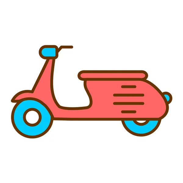 Icône Scooter Dessin Animé Illustration Vectorielle Chariot Livraison Isolé Sur — Image vectorielle