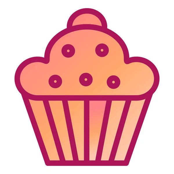 Cupcake Web Icon Simple Illustration — Stock Vector