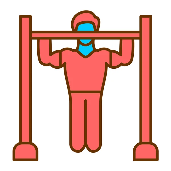 Fitness Ejercicio Icono Vector — Archivo Imágenes Vectoriales