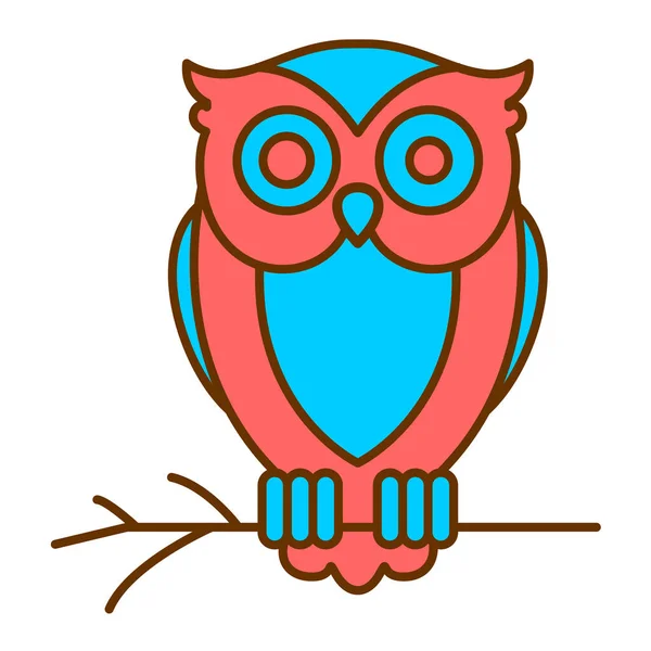 Eulenvogel Symbol Cartoon Illustration Von Niedlichen Eulen Vektor Icons Für — Stockvektor