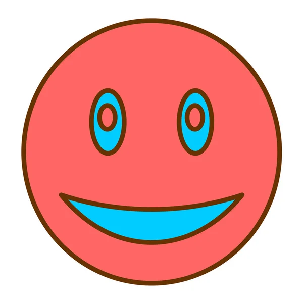 Посмішка Обличчя Емоційна Іконка Векторний Дизайн Ілюстрації — стоковий вектор