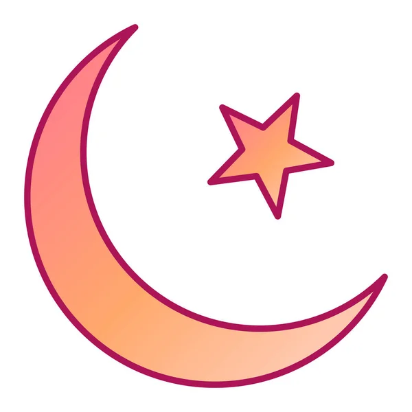 Lua Estrela Ícone Vetor Ilustração — Vetor de Stock