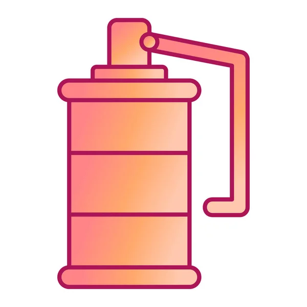 Pictogram Waterpomp Schets Koffiekopje Vector Illustratie Geïsoleerd Witte Achtergrond — Stockvector