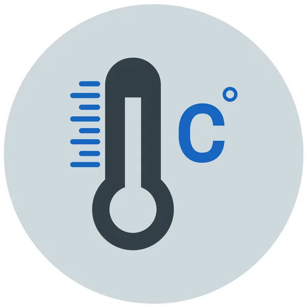 Thermometer Web Ikone Einfaches Design — Stockvektor