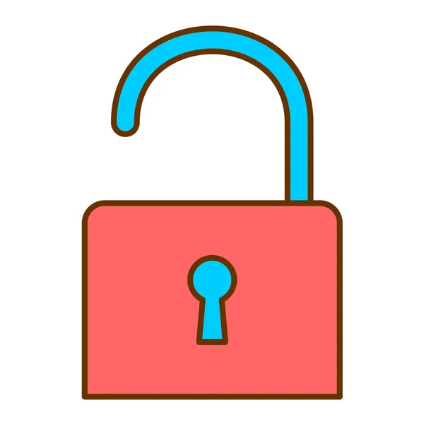 Padlock Icon Vector Illustration — Stock Vector