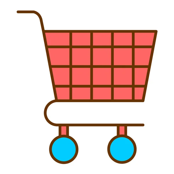 Icono Del Carrito Compras Esbozar Ilustración Vector Tienda Mercado — Vector de stock