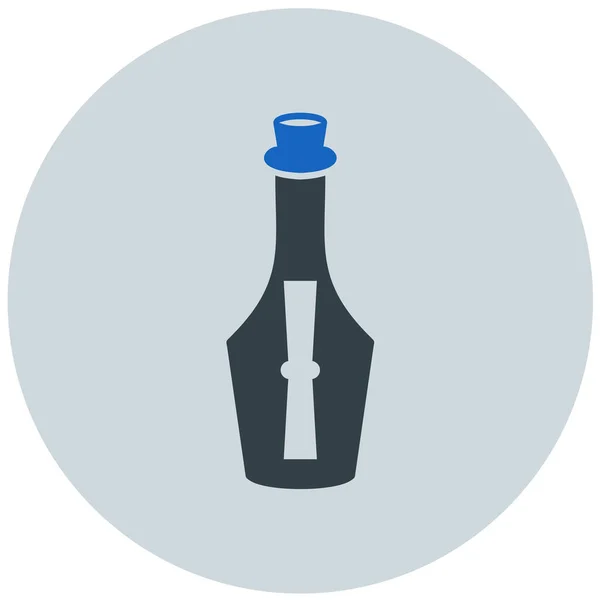 Μπουκάλι Κρασιού Απλή Απεικόνιση — Διανυσματικό Αρχείο