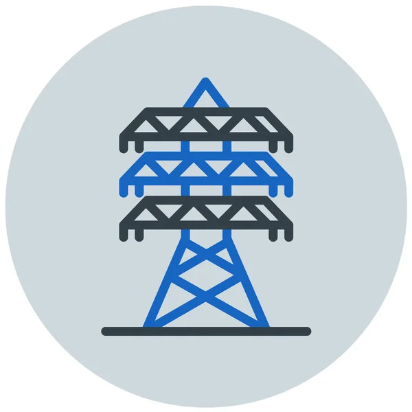 Central Eléctrica Diseño Simple — Archivo Imágenes Vectoriales