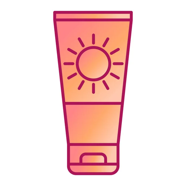 Protector Solar Icono Crema Vacaciones Verano Playa Tema Viaje Diseño — Archivo Imágenes Vectoriales