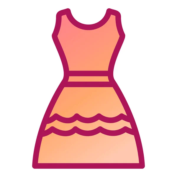 Vestido Ícone Web Ilustração Simples —  Vetores de Stock