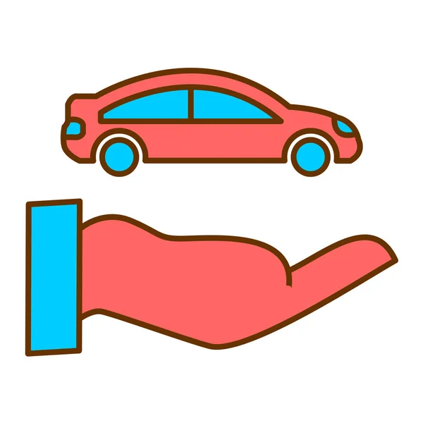 Auto Service Pictogram Vector Illustratie — Stockvector