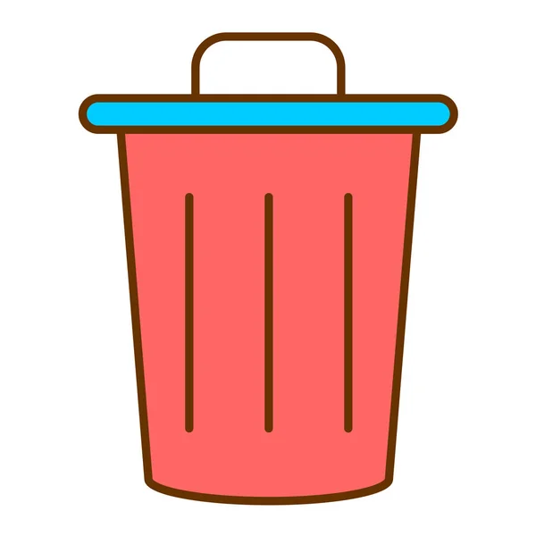 Trash Bin Simple Design — Stock Vector