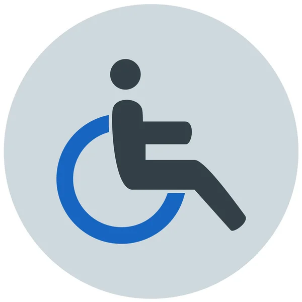 Disabled Web Icon Simple Design — Stock Vector