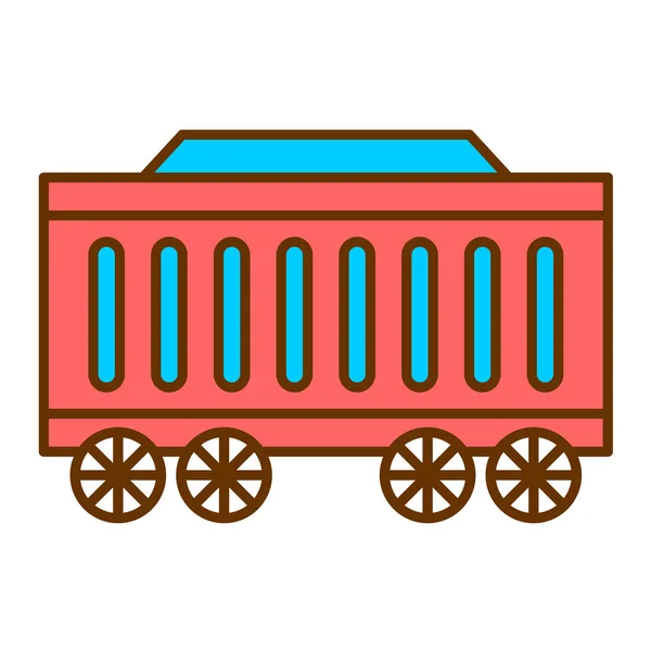 Chariot Ferroviaire Illustration Vectorielle — Image vectorielle