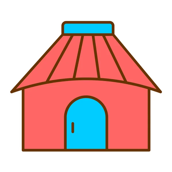Hus Byggnad Vektor Illustration — Stock vektor