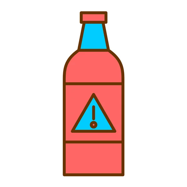 Bouteille Boisson Alcoolisée Icône Vectoriel Illustration Conception Graphique — Image vectorielle