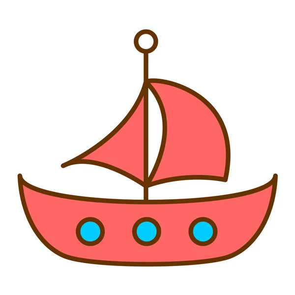 Segelboot Web Symbol Einfache Illustration — Stockvektor