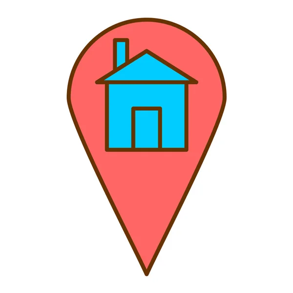 House Location Icon Vector Illustration — Stock Vector