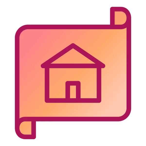 Huis Pictogram Vector Illustratie — Stockvector