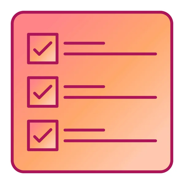 Checklist Icône Vectoriel Illustration — Image vectorielle