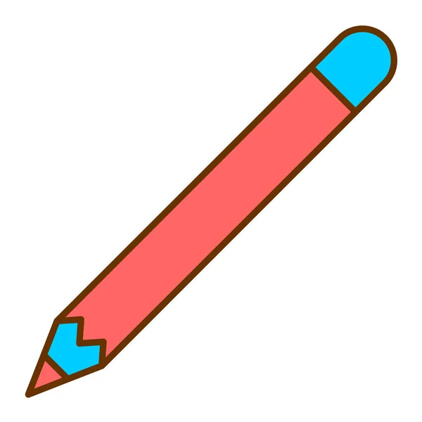 Crayon Icône Web Illustration Simple — Image vectorielle