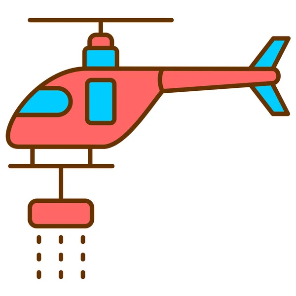 ヘリコプター Webアイコンシンプルなイラスト — ストックベクタ