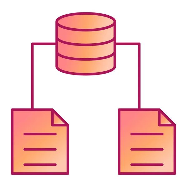 Base Datos Icono Web Ilustración Simple — Vector de stock