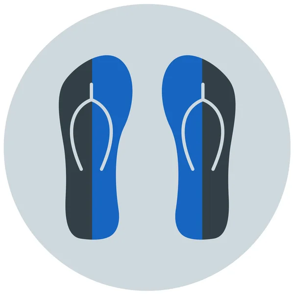 Flip Flops Icon Vector Illustration — Stock Vector