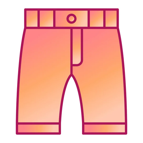 Pantaloncini Icona Piatta Isolato Sfondo Bianco Vettoriale Illustrazione — Vettoriale Stock